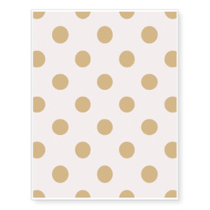 Pink and Gold Polka Dot Pattern Temporary Tattoos