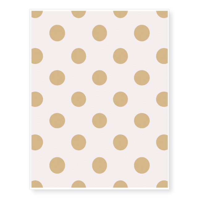 Pink and Gold Polka Dot Pattern Temporary Tattoos (Front)