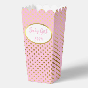 Pink and Gold Popcorn Favor Box