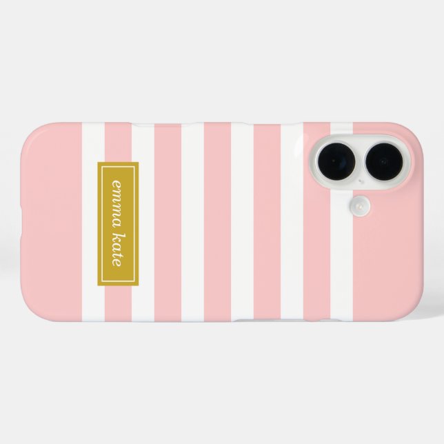 Pink and Gold Preppy Stripes Monogram Case-Mate iPhone Case | Zazzle Pink and Gold Preppy Stripes Monogram Case-Mate iPhone Case | Zazzle