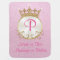 Pink and Gold Princess Baby Blanket PERSONALIZED