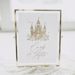 Pink and Gold Princess Birthday Cards and Gifts Poster