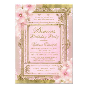 princess party invitations zazzle