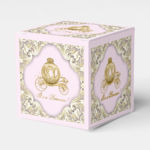 Pink and Gold Princess Favor Box
