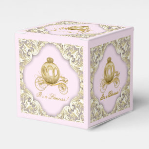 Pink and Gold Princess Favor Boxes