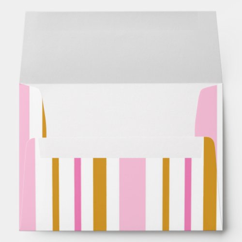 Pink and Gold Princess Party Invitation Envelope