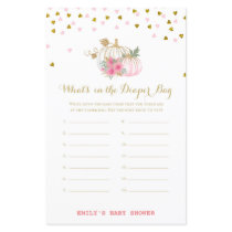 pink and Gold Pumpkin Baby Shower Game