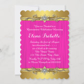 Pink and Gold Quinceanera Invitation (Back)