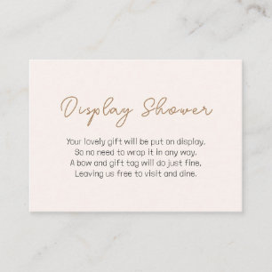 Pink and Gold Rainbow Minimalist Baby Shower Enclosure Card