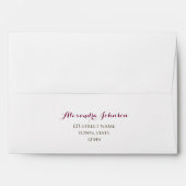 Pink And Gold Return Address Envelope (Back (Top Flap))