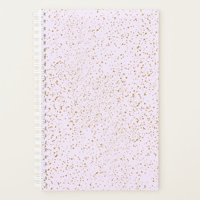 Pink and Gold Splatter Notebook (Front)
