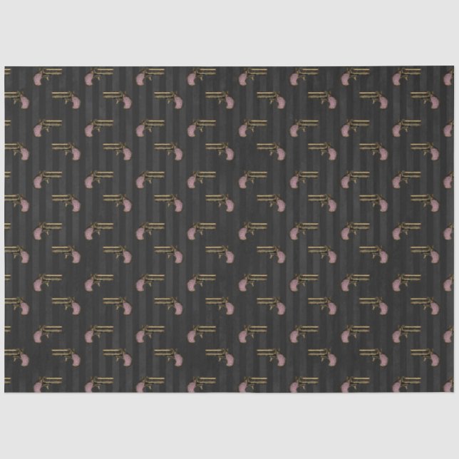 Pink and Gold Steampunk Series Design 22 Tissue Paper (Front)