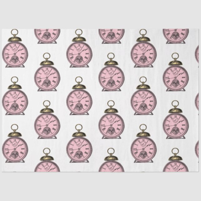 Pink and Gold Steampunk Series Design 35 Tissue Paper (Front)