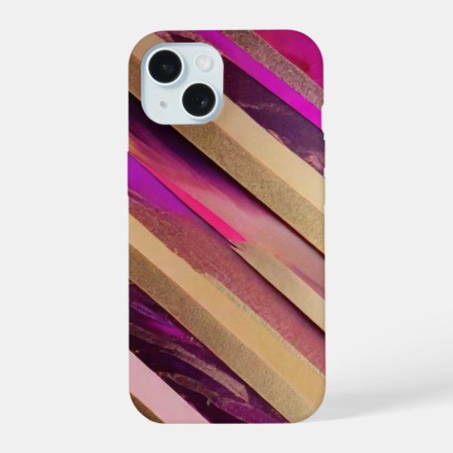 Pink and Gold Stripes Phone Case