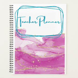Pink and Gold Teacher Binder Planner