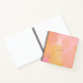 Pink and Gold Watercolor Abstract Painting Notebook (Inside)