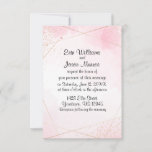 Pink and Gold Wedding Invitation