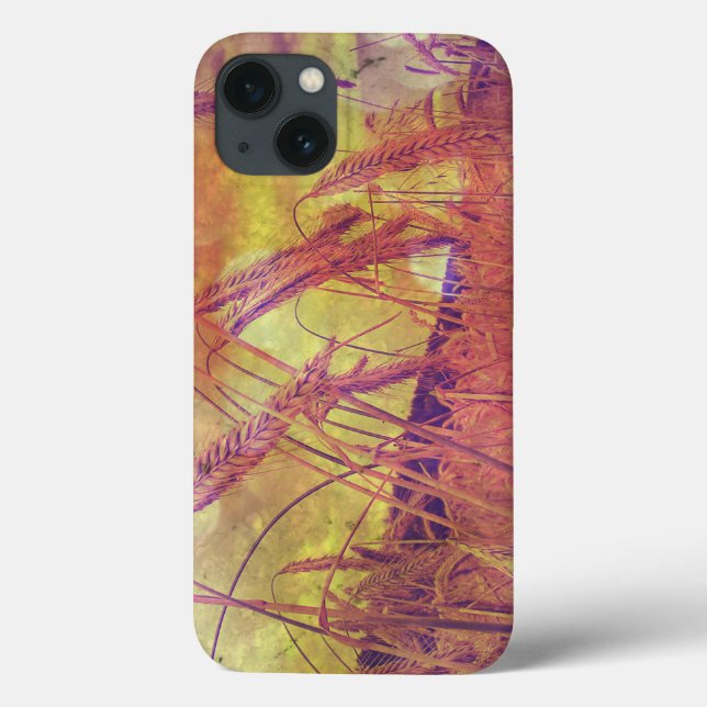 Pink And Gold Wheat iPad case (Back)