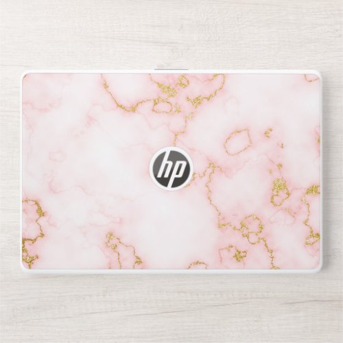 Pink and Golden Marbel HP Laptop skin 15t15z