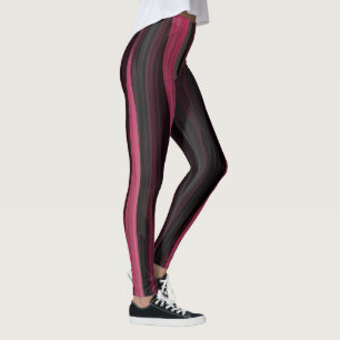 pink and gray abstract Leggings