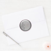 Pink and Gray Ballet Slipper Bat Mitzvah Sticker (Envelope)