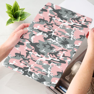 Pink and Gray Camo, Camouflage, Military, Army Envelope Mailers