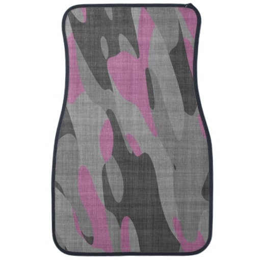 Pink and Gray Camouflage Car Floor Mat Zazzle