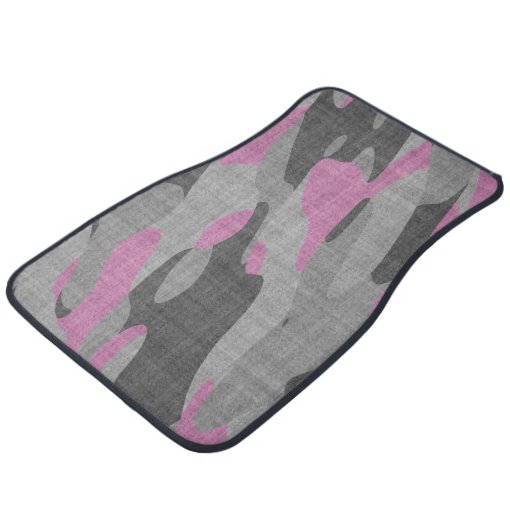 Pink and Gray Camouflage Car Floor Mat Zazzle