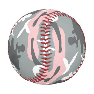 Pink and Gray Camouflage, Military, Army Baseball