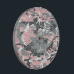 Pink and Gray Camouflage, Military, Army Dart Board<br><div class="desc">Elegant,  stylish and sophisticated camouflage pattern in pink and gray color. Modern and trendy gift,  perfect for the military lover in your life.</div>
