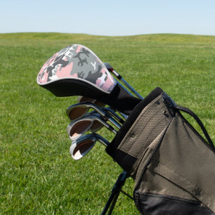 Pink and Gray Camouflage, Military, Army Golf Head Cover