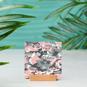 Pink and Gray Camouflage, Military, Army Holder