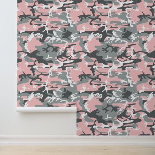 Pink and Gray Camouflage, Military, Army Wallpaper