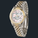 Pink and Gray Camouflage, Military, Army Watch<br><div class="desc">Elegant,  stylish and sophisticated camouflage pattern in pink and gray color. Modern and trendy gift,  perfect for the military lover in your life.</div>