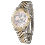 Pink and Gray Camouflage, Military, Army Watch