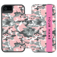 Pink and Gray Camouflage Your name Personalize