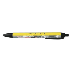 Pink and Gray Camouflage Your name Personalize Pen
