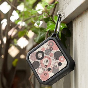 Pink and Gray circles M-century Modern   Bluetooth Speaker