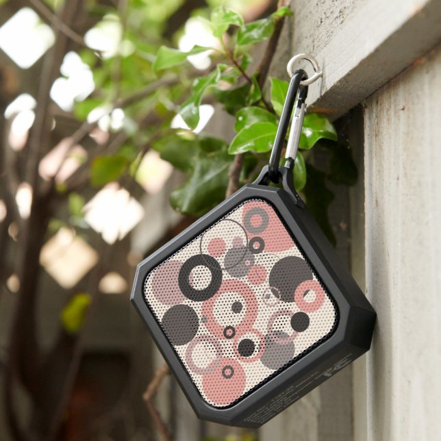 Pink and Gray circles M-century Modern   Bluetooth Speaker (Inisitu)
