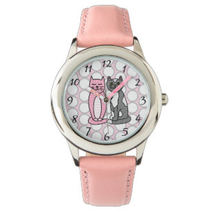 Pink and Gray Cuddly Cute Kitty Cats    Watch