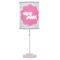 Pink and Gray Dachshund Nursery Home Office Lamp