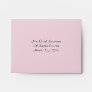 Pink and Gray Damask Envelope for RSVP Card