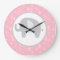 Pink and gray elephant clock
