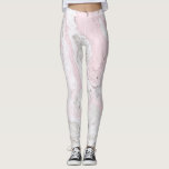Pink and Gray Faux Marble Modern Leggings<br><div class="desc">Modern and unique leggings that feature faux pink and gray marble print. Other colors are available.</div>