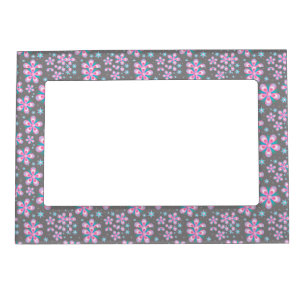 Pink and Gray Geometric Florals Picture Frame