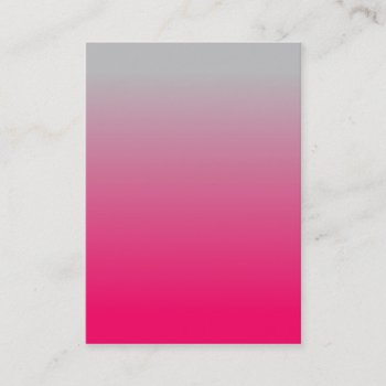 Pink And Gray Gradient Business Card by pinkgifts4you at Zazzle