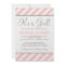 Pink and Gray It's a Girl Baby Shower Invitation