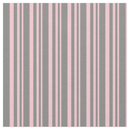 Pink and Gray Lines Pattern Fabric