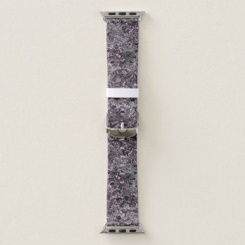 Pink and gray marble abstract apple watch band