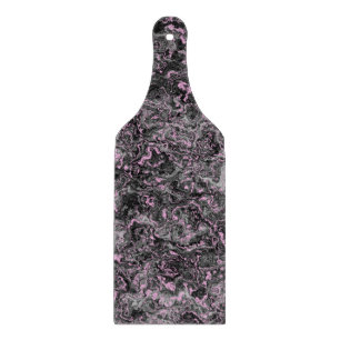 Pink and gray marble abstract cutting board